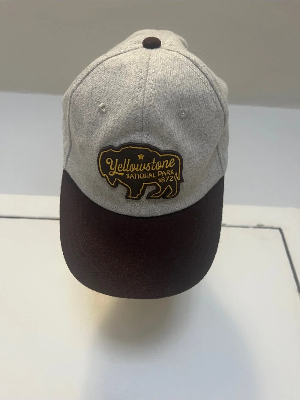 American Needle Yellowstone National Park Two-Tone Gray and Brown Cap